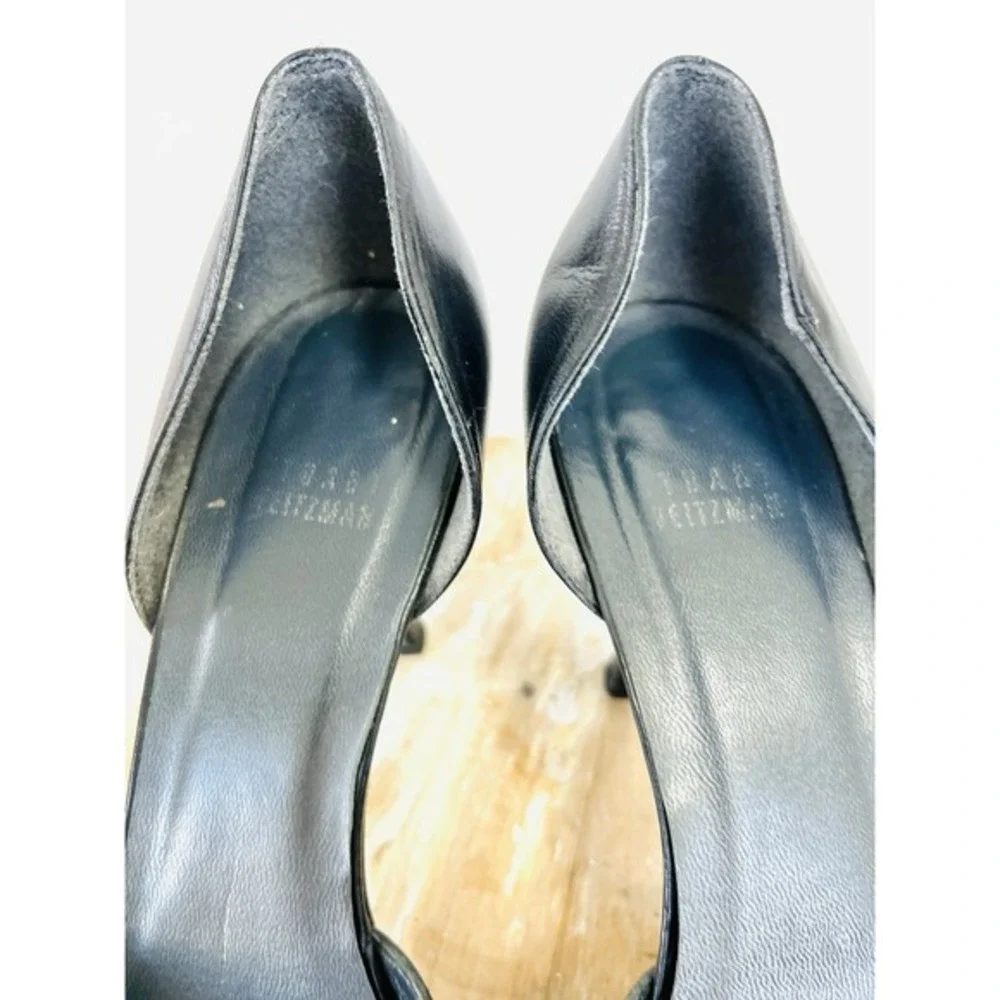 Stuart Weitzman Women's‎ Black Suede Point Toe  Bowtie 3 